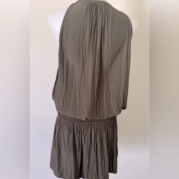 EUC! Ramy Brook Hilton Mini Dress Sleeveless in Olive Green Retail $345 - Picture 5 of 5